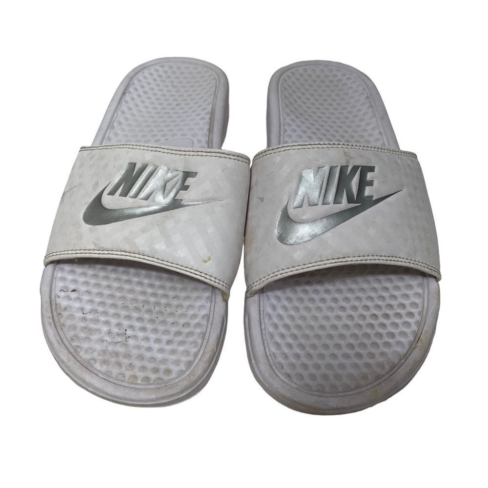 Nike White Slide On Athletic Sandals